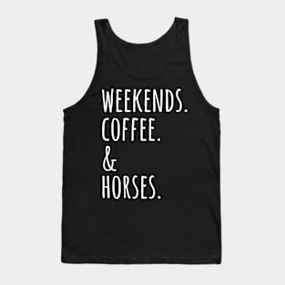 Weekends Coffee And Horses Pet Tank Top